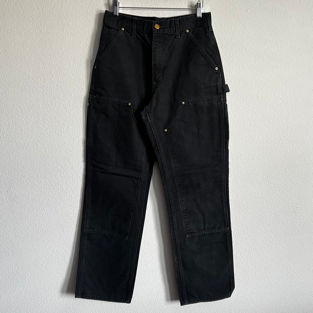 Carhartt B01 BLK black double knee work wear carpenter pants